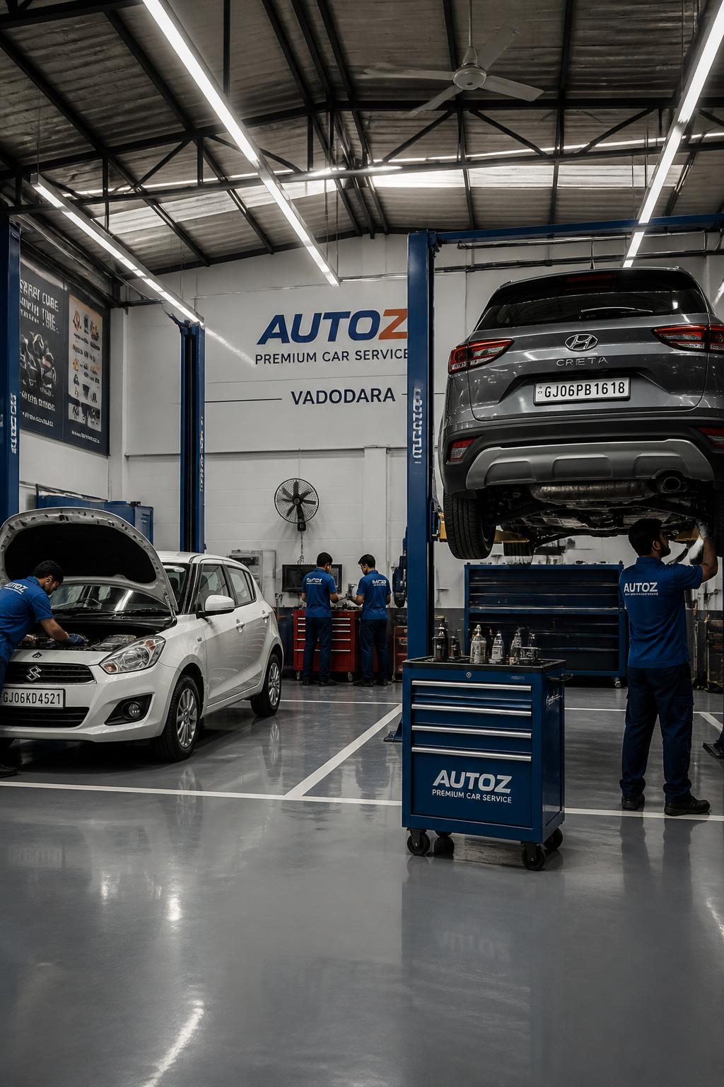 Unity Car Zone Indian multi-brand workshop interior